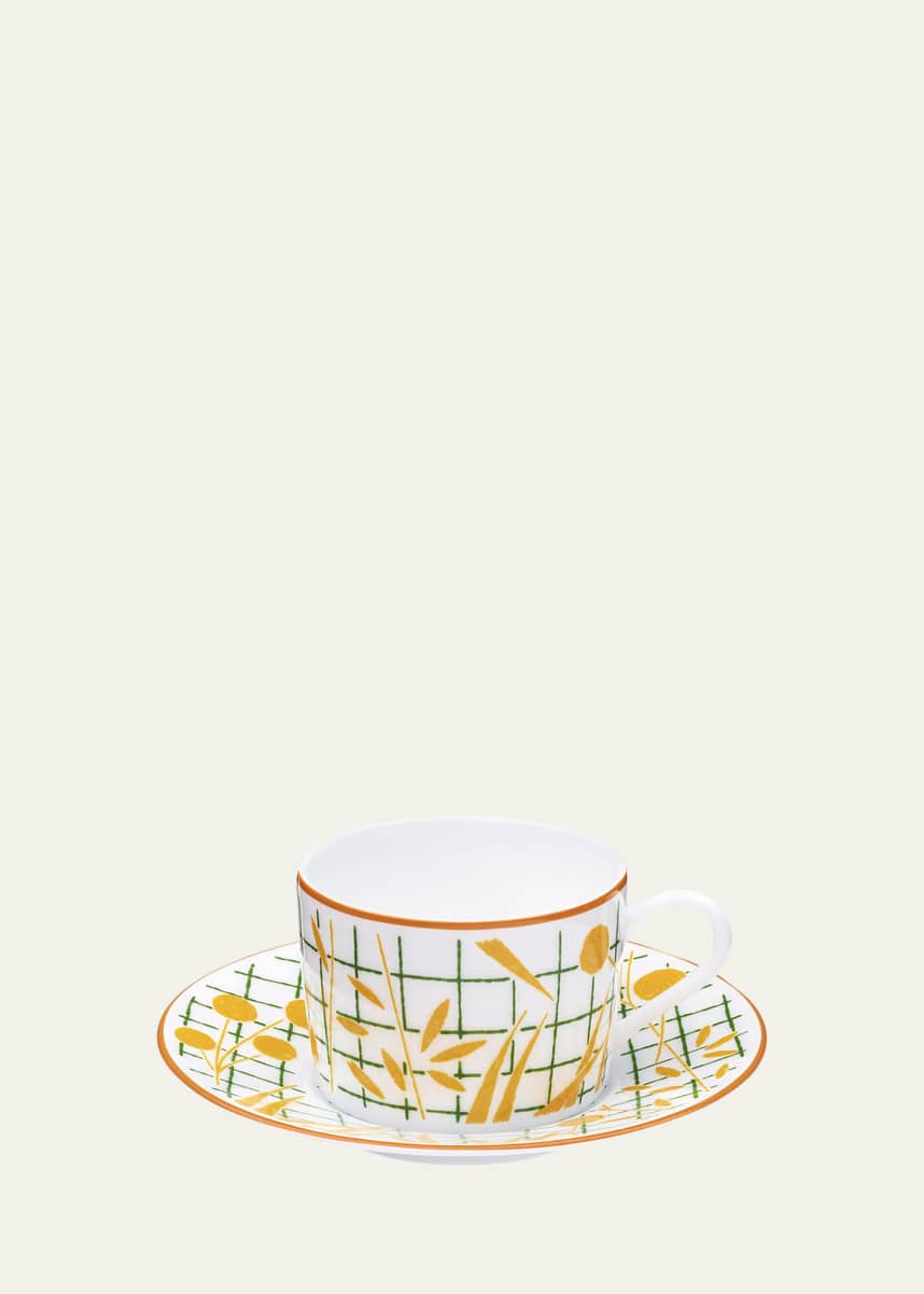 Hermes A Walk in the Garden Teacup & Saucer