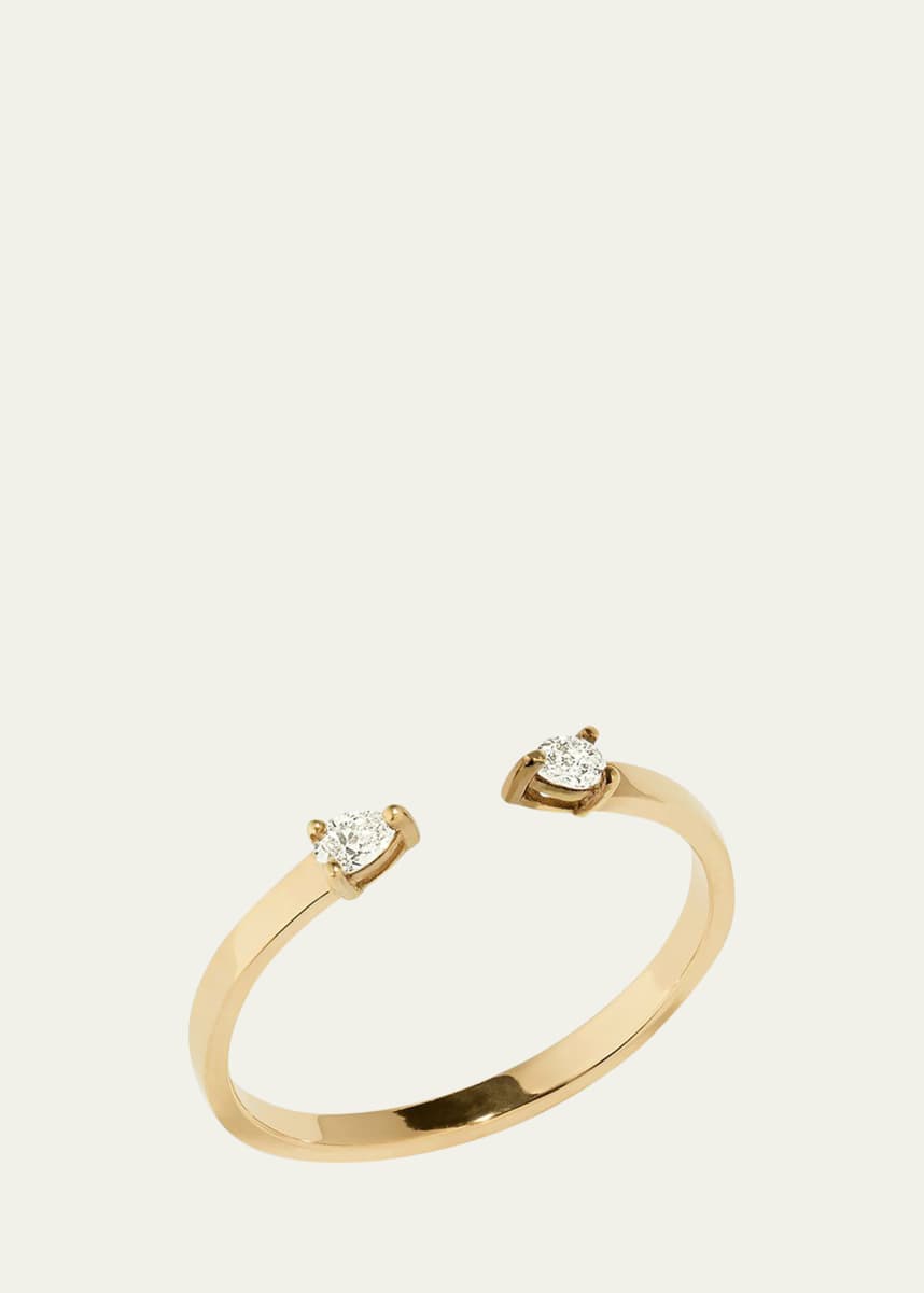 Lana Echo 14k Gold Open Diamond Pear Ring