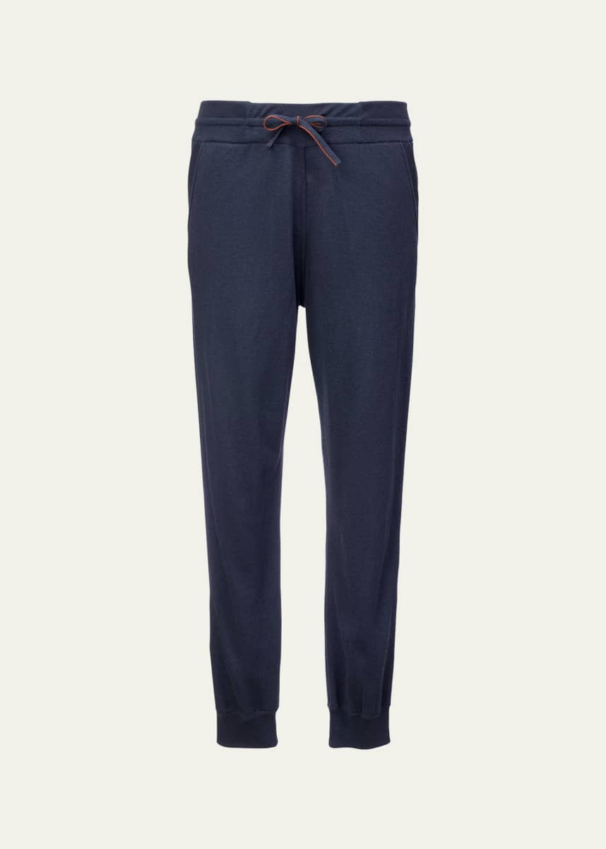 Loro Piana Men's Portland Cashmere and Silk Drawstring Trousers