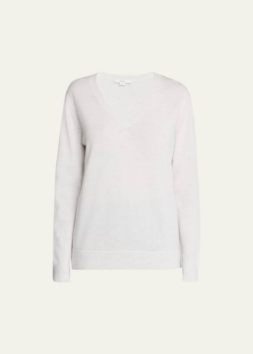 Vince Weekend V-Neck Cashmere Pullover Sweater