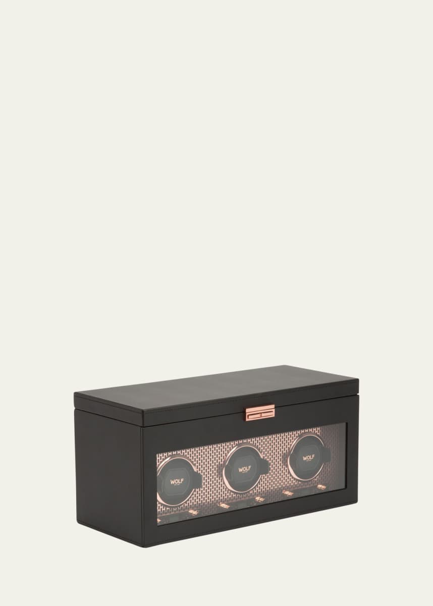 WOLF Axis Triple Watch Winder with Storage