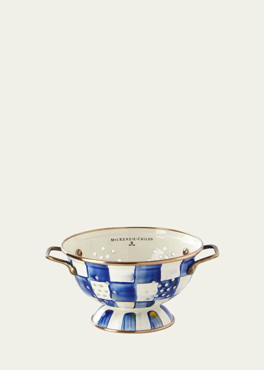 MacKenzie-Childs Royal Check Small Colander