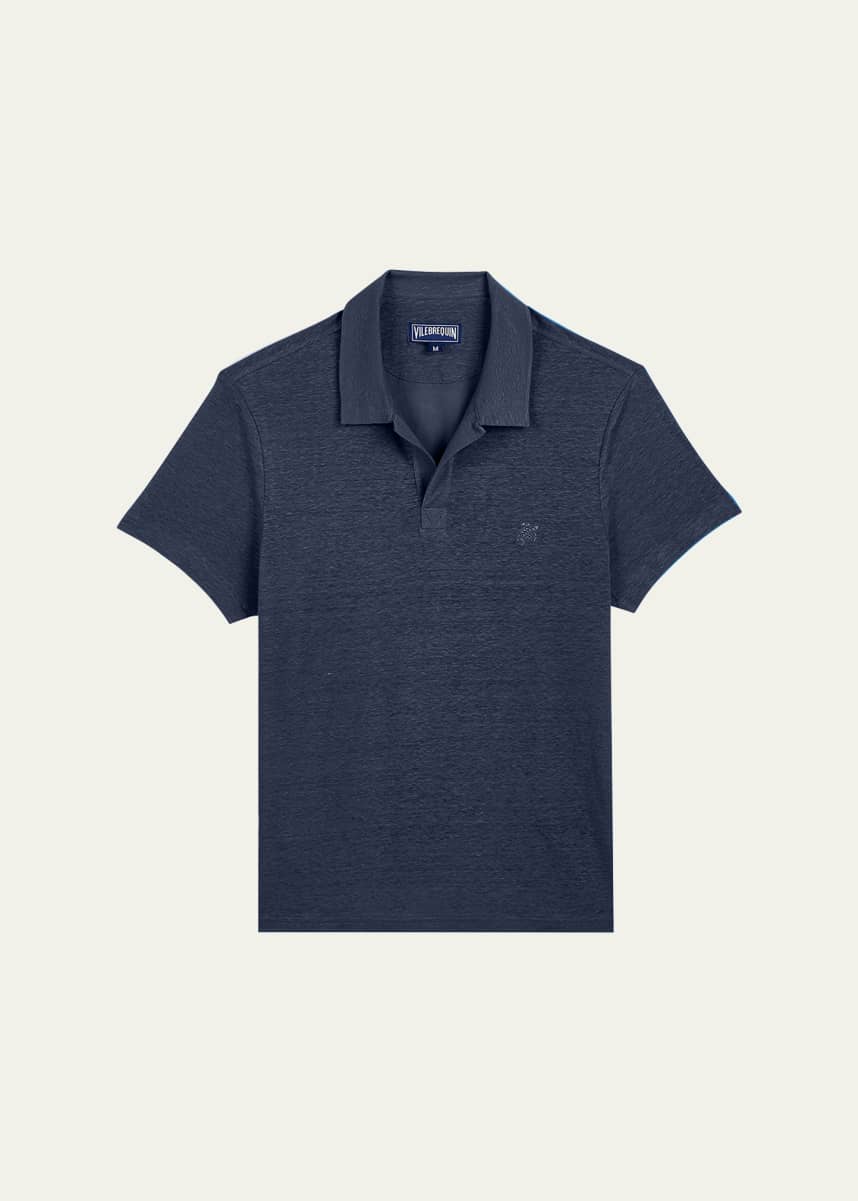 Vilebrequin Men's Pyramid Linen Polo Shirt