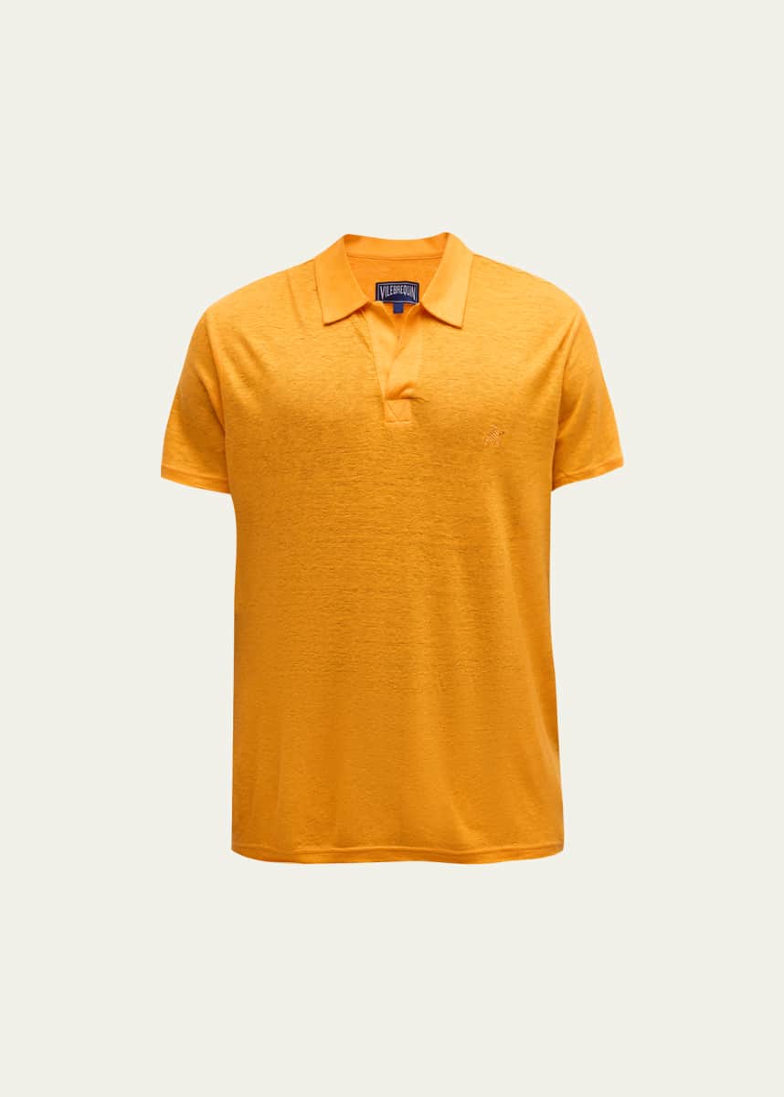 Vilebrequin Men's Pyramid Linen Polo Shirt