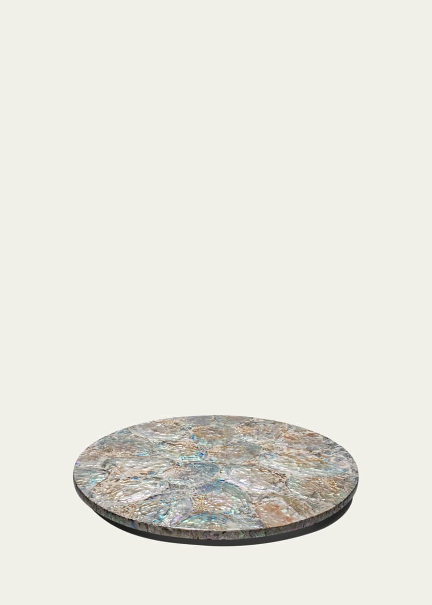 LADORADA Mother of Pearl Natural Revolving Tray