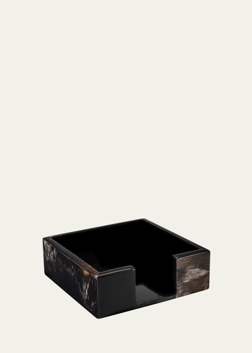 LADORADA Horn Veneer Small Cocktail Napkin Holder