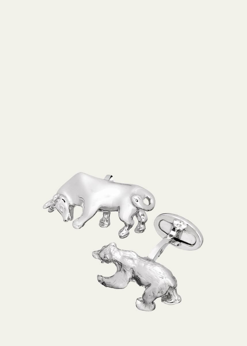 Jan Leslie Bull and Bear Cuff Links