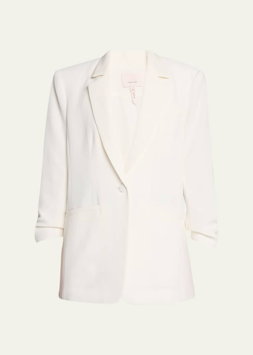 Cinq a Sept Khloe Crepe 3/4-Sleeve Blazer