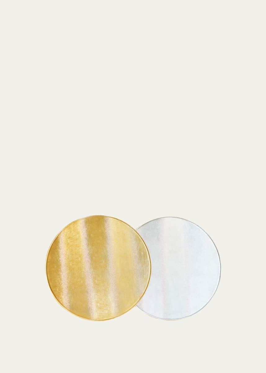 Von Gern Home Textured Faux Leather Round Placemat, 15"
