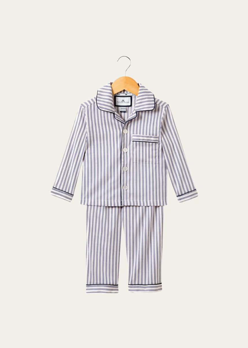 Petite Plume French Ticking Pajama Set, Size 2-10