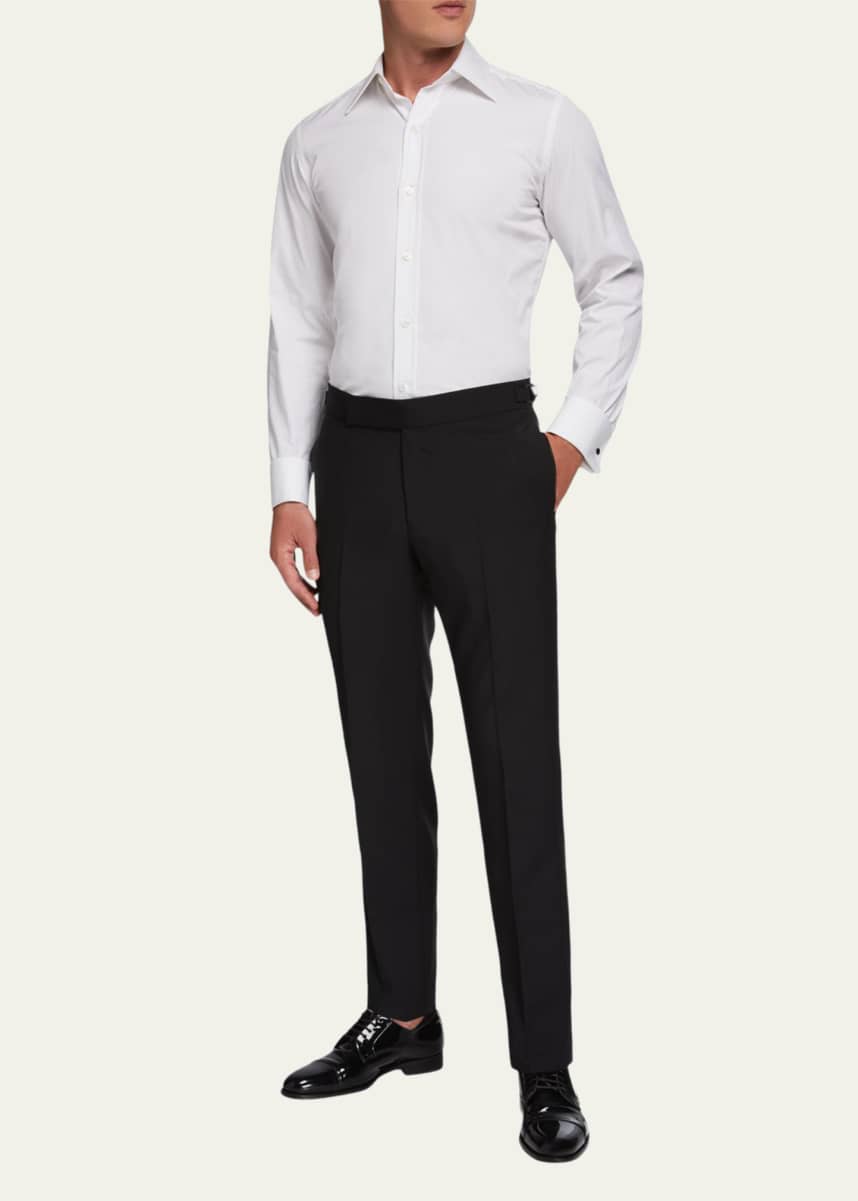 ZEGNA Men's Formal Wool/Mohair Dress Pants