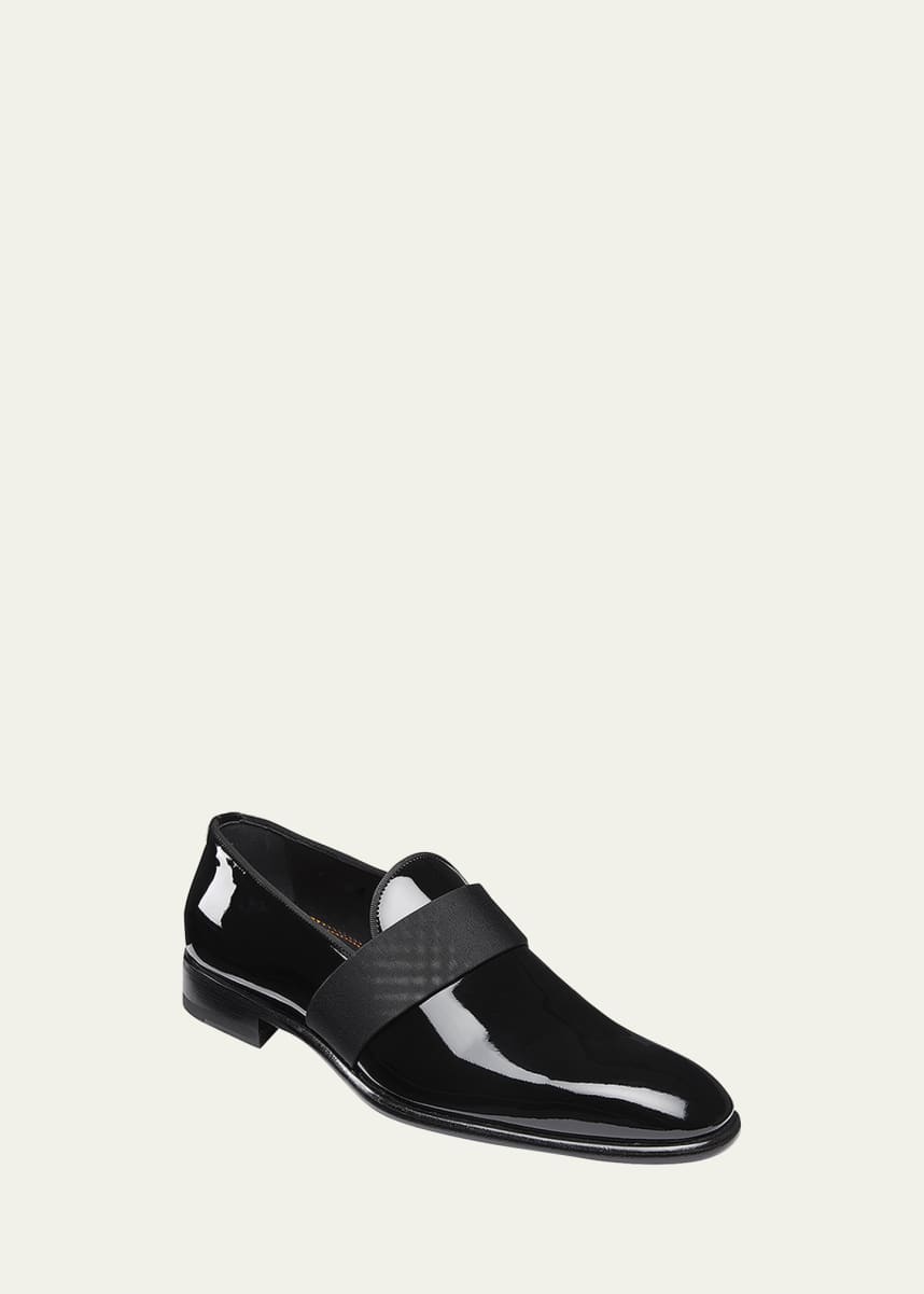 Santoni Men's Isomer Patent Slip-On
