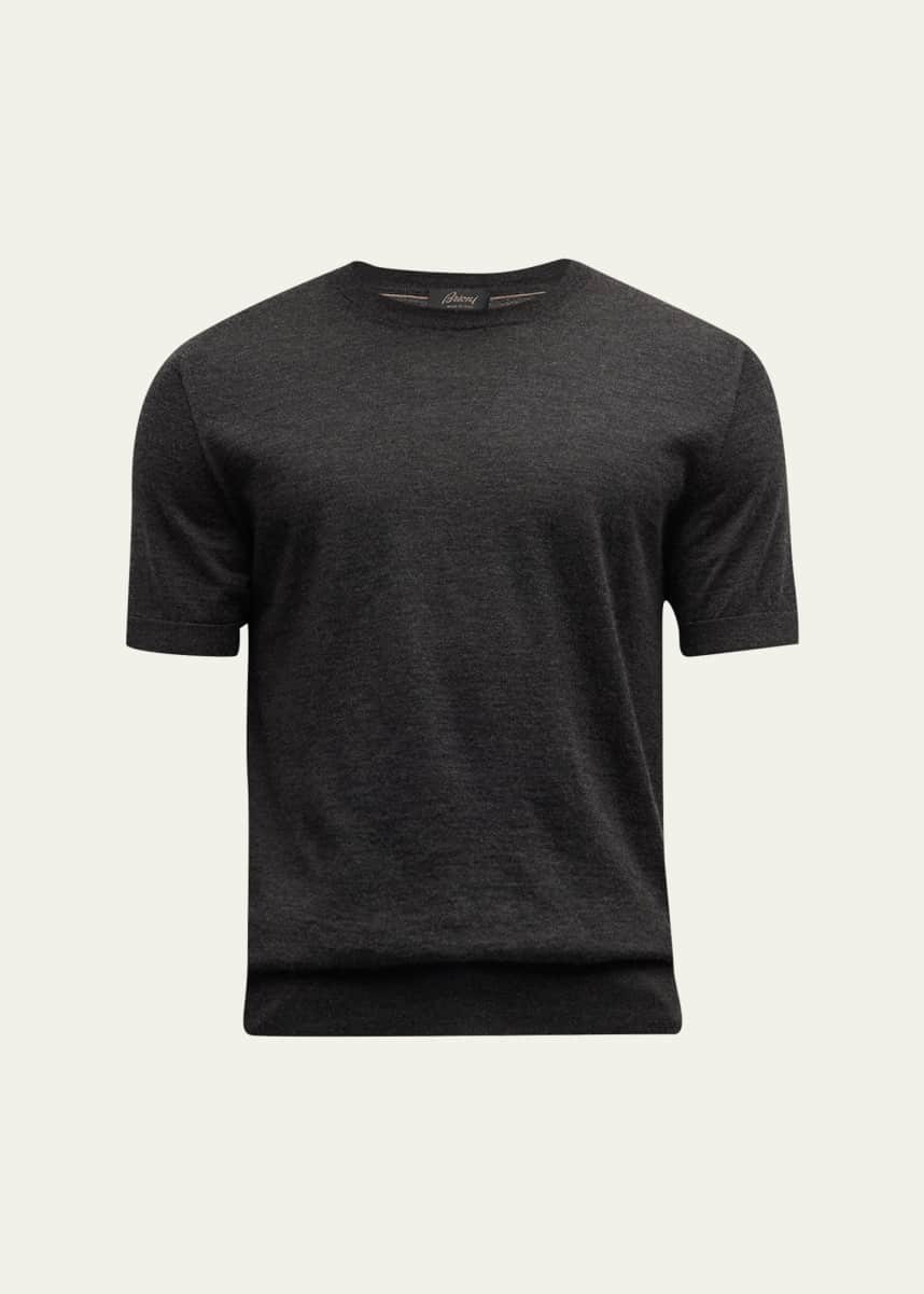 Brioni Men's Cashmere-Silk Crewneck Sweater