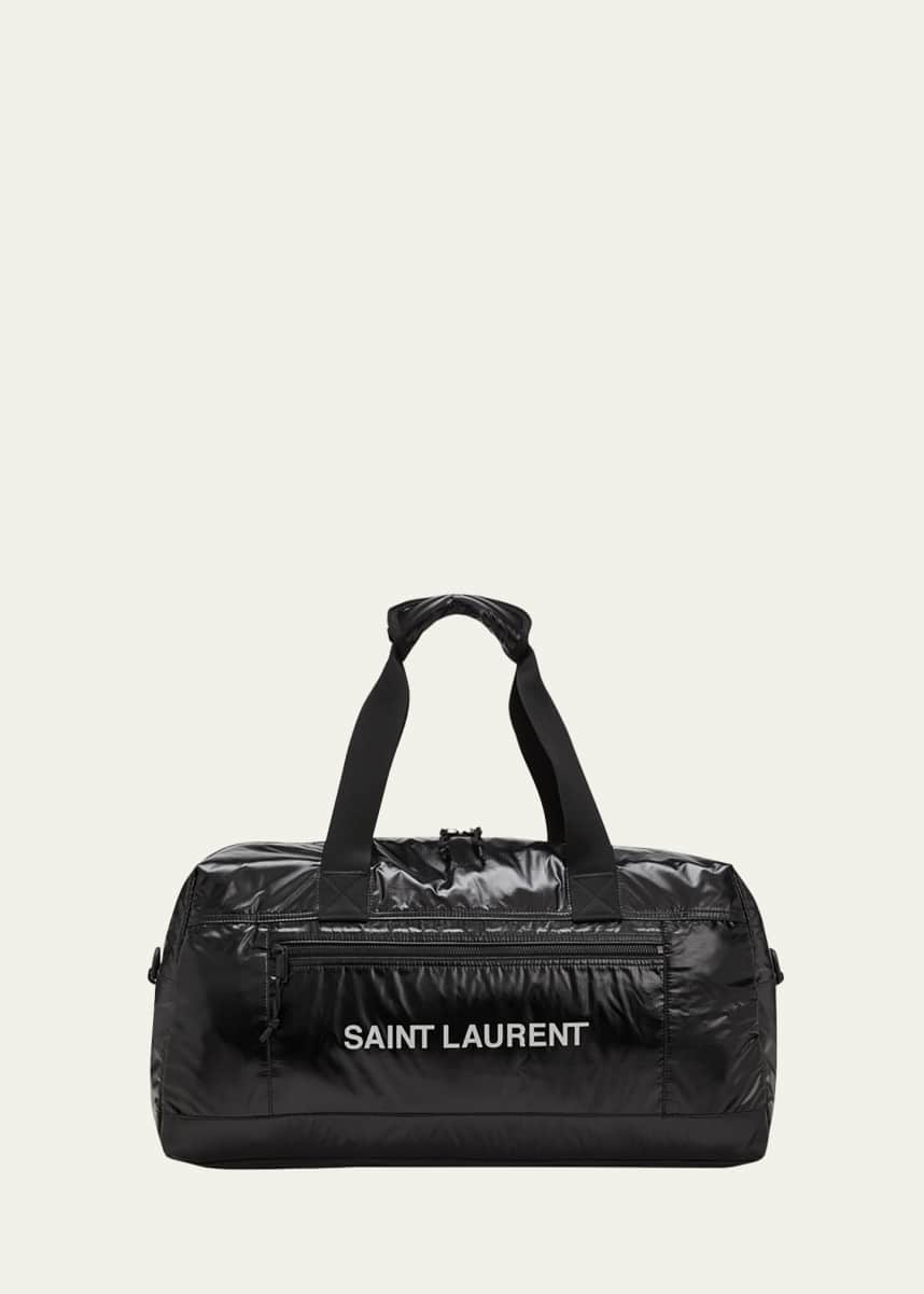 Saint Laurent Men's YSL Sport Nylon Logo Duffel Bag