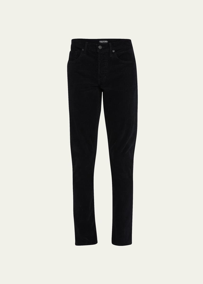 Flocked Monogram Denim Jeans - Luxury Black