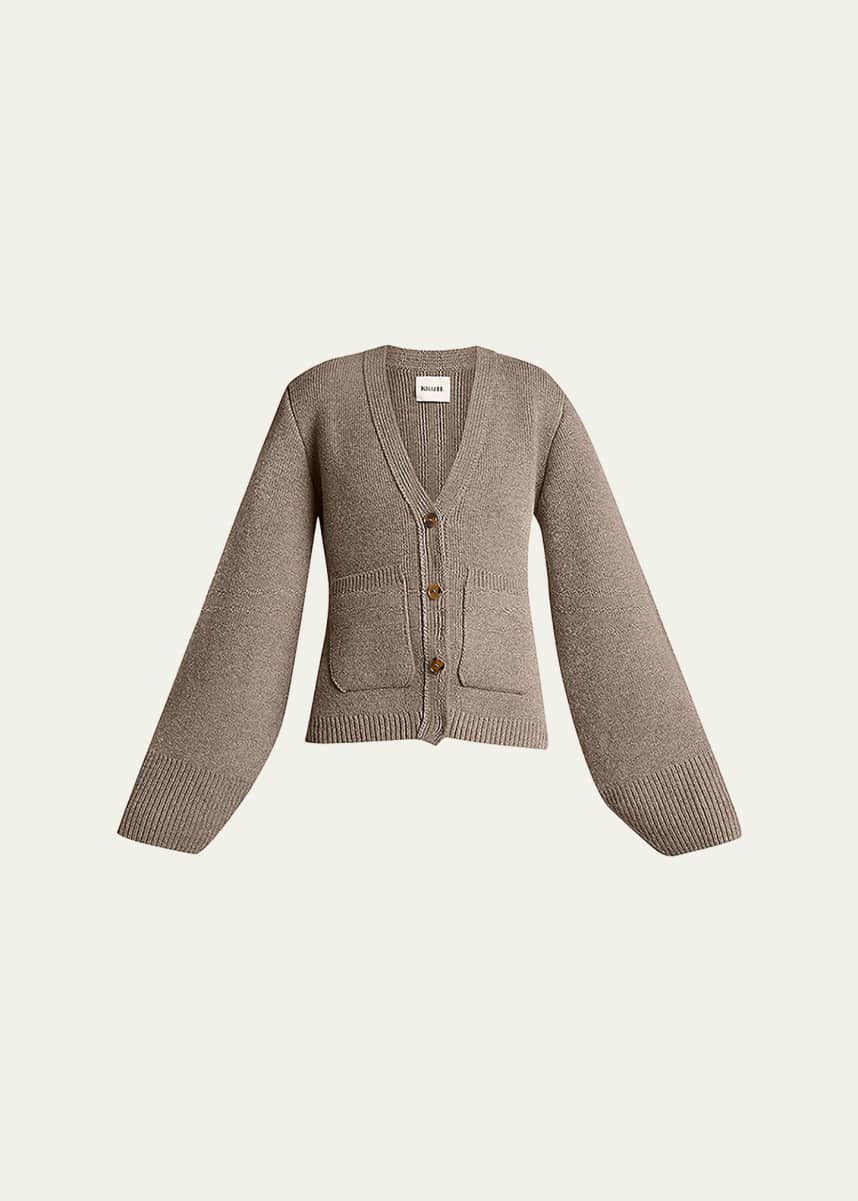 Khaite Scarlet Cashmere Cropped Cardigan