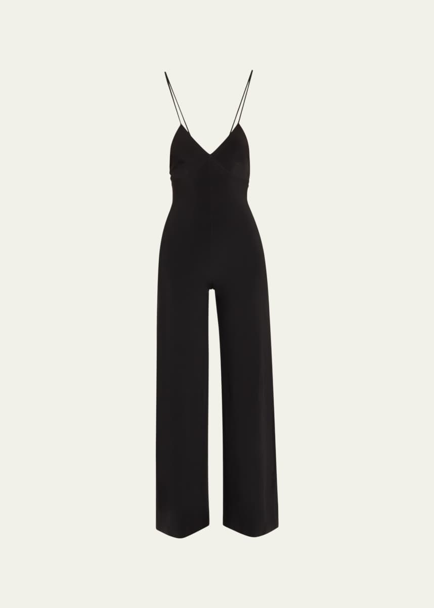 Norma Kamali Low-Back Slip Jumpsuit