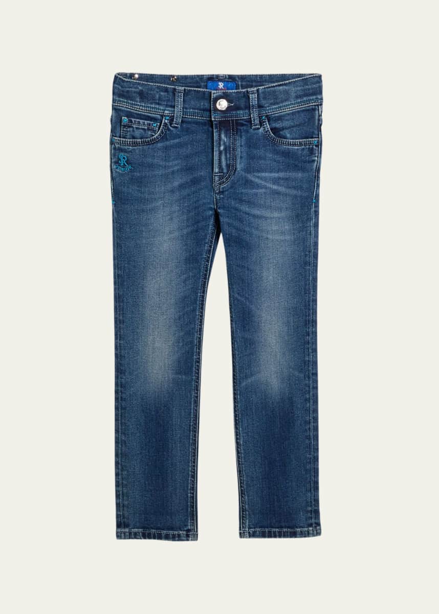 Stefano Ricci Kids' Denim Sport Trousers, Size 6-12