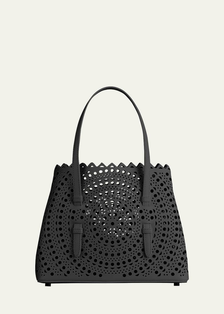 ALAIA Mina 32 Tote Bag in Vienne Perforated Leather