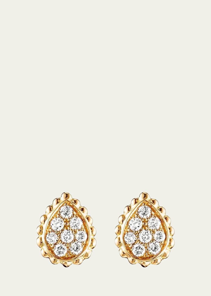 Boucheron Serpent Boheme Extra Small Diamond Stud Earrings in Yellow Gold