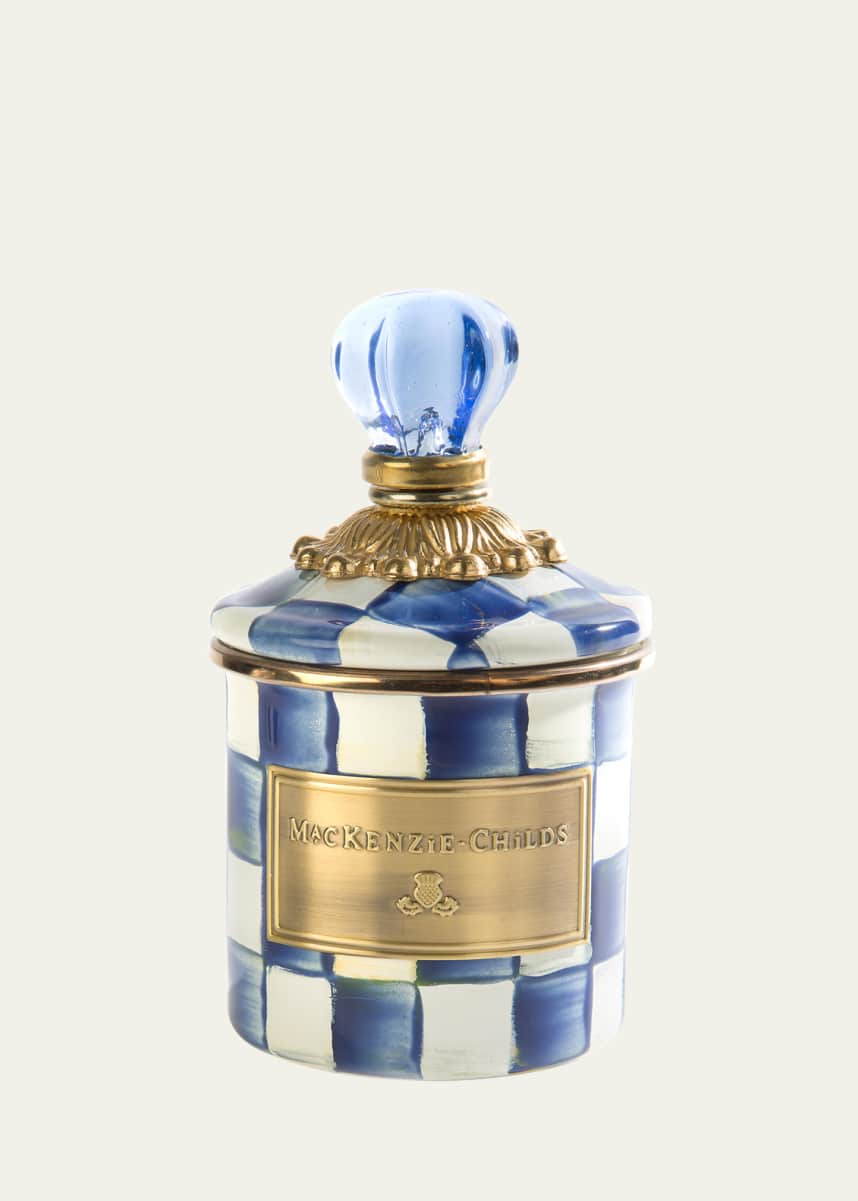 MacKenzie-Childs Royal Check Mini Enamel Canister