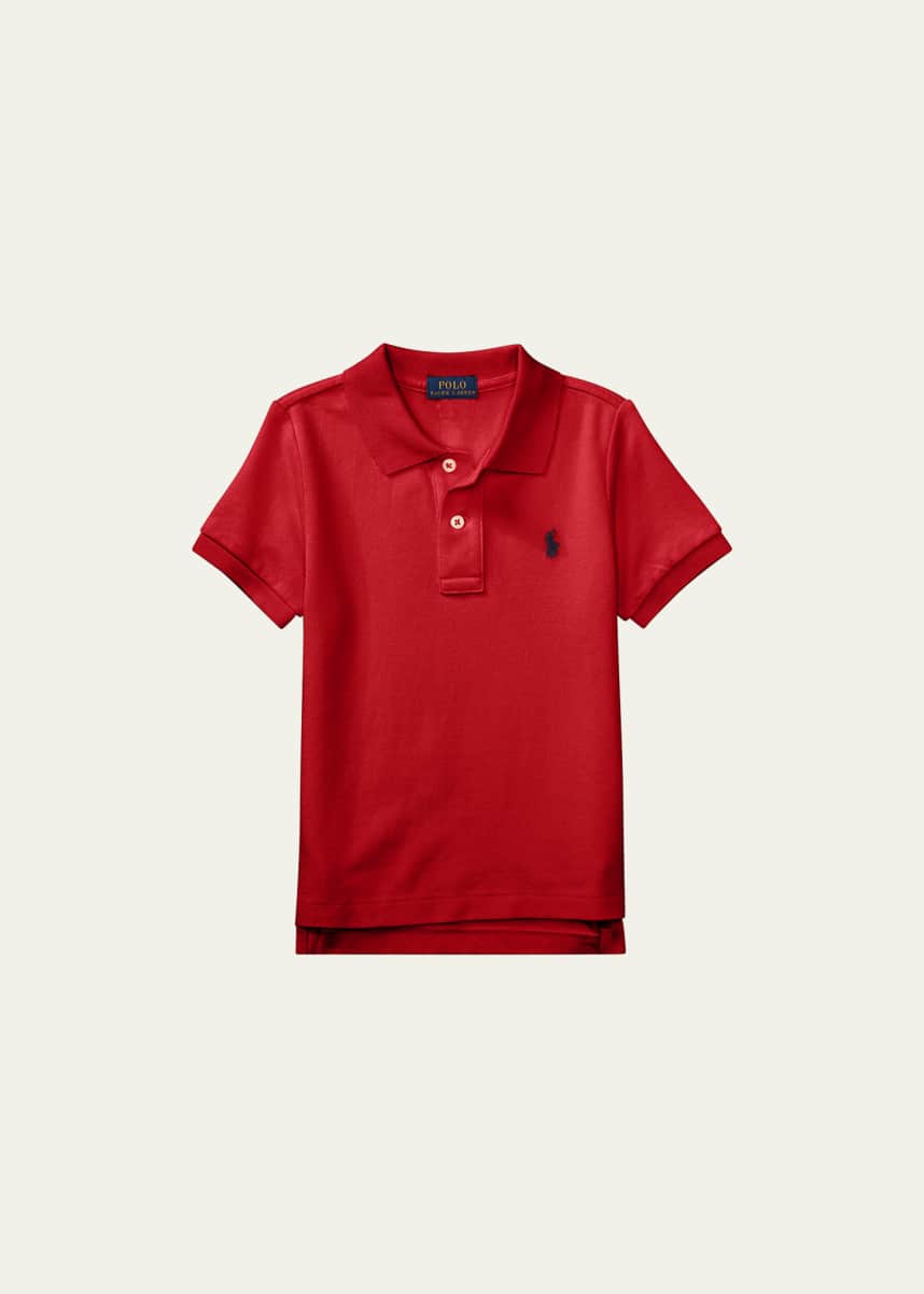 Ralph Lauren Childrenswear Short-Sleeve Logo Embroidery Polo Shirt, Size 2-3