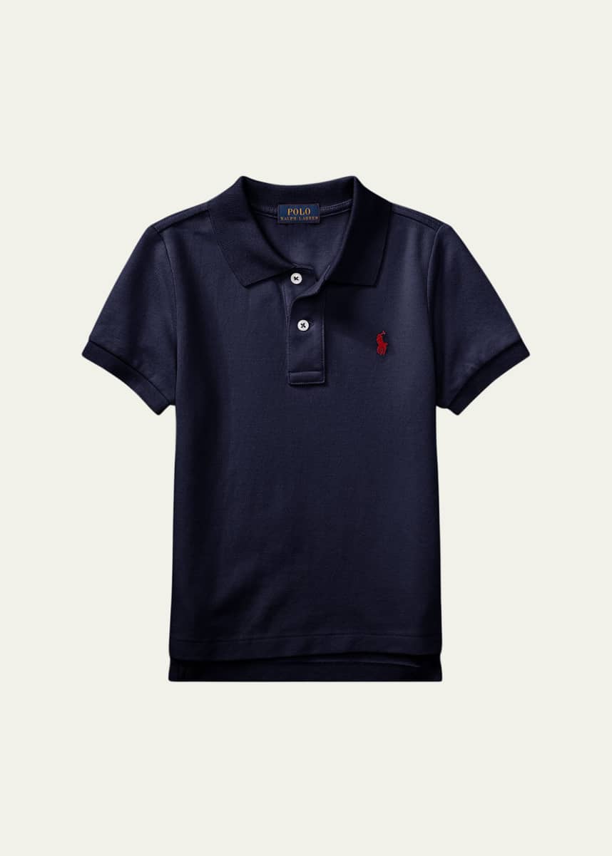 Ralph Lauren Childrenswear Boy's Short-Sleeve Logo Embroidery Polo Shirt, Size 2-7