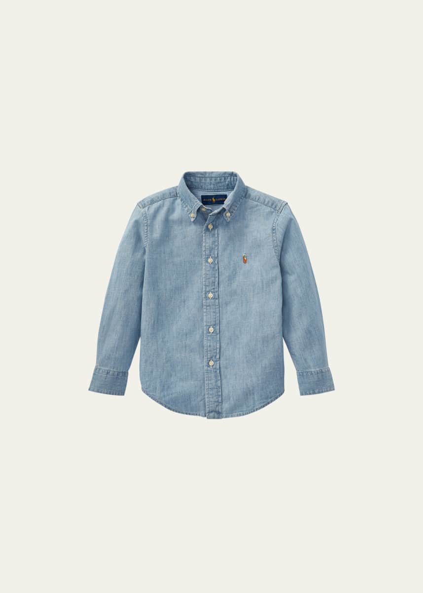 Ralph Lauren Childrenswear Woven Chambray Shirt, Size 2-7