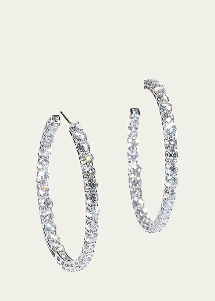 Bayco White Gold Hoop Earrings Diamond 11.91 ct. (M)
