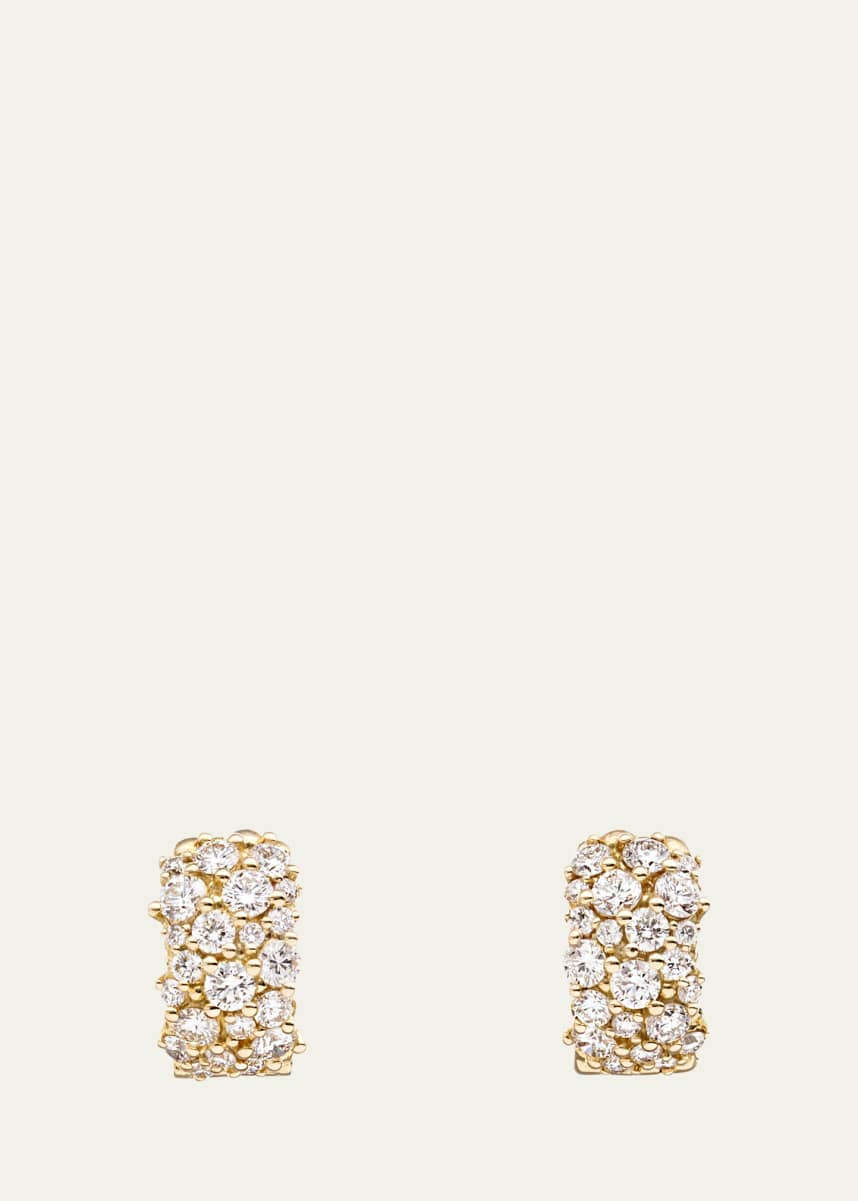 Paul Morelli 18K Gold Large Diamond Confetti Huggie Earrings