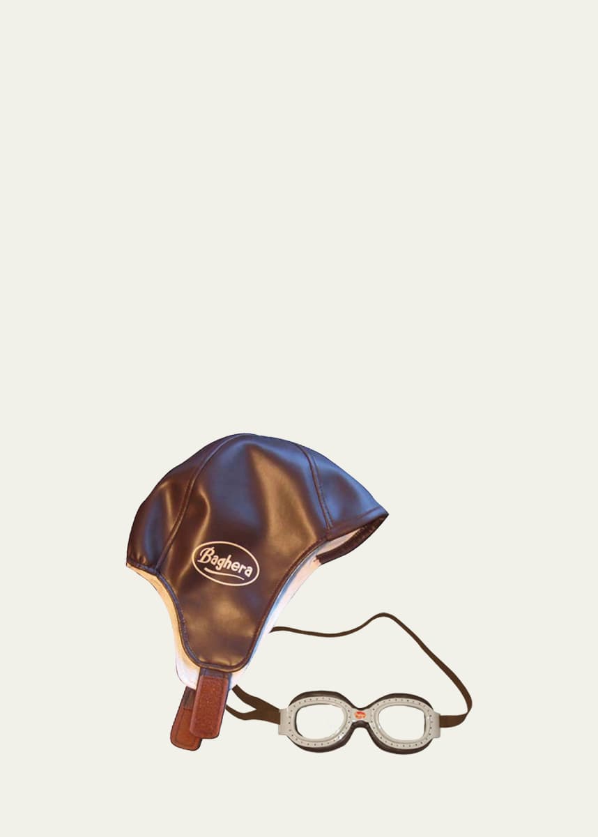 Baghera Racing Set w/ Aviator Goggles & Helmet