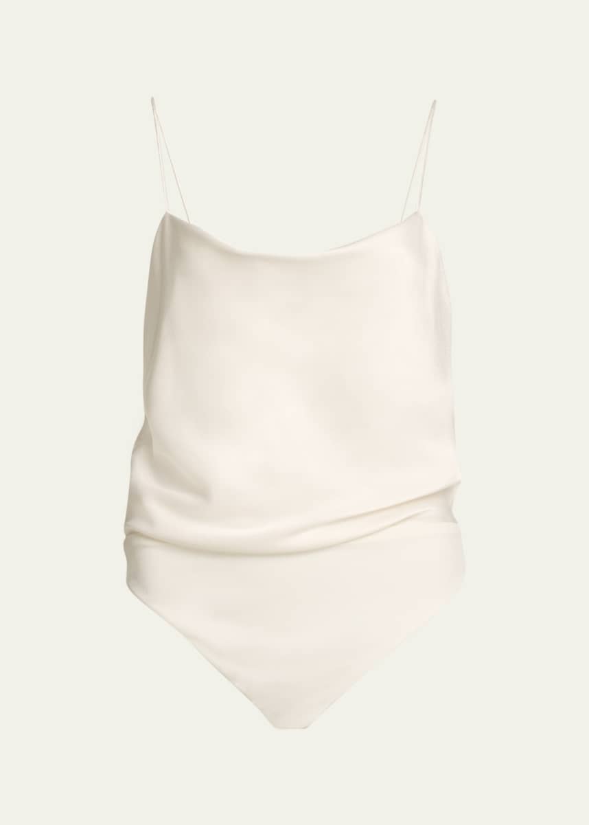 Alice + Olivia Harmon Satin Bodysuit