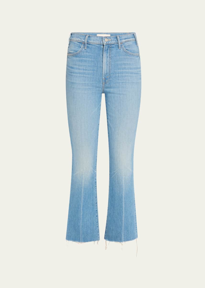 MOTHER The Hustler Ankle Fray Straight-Leg Jeans