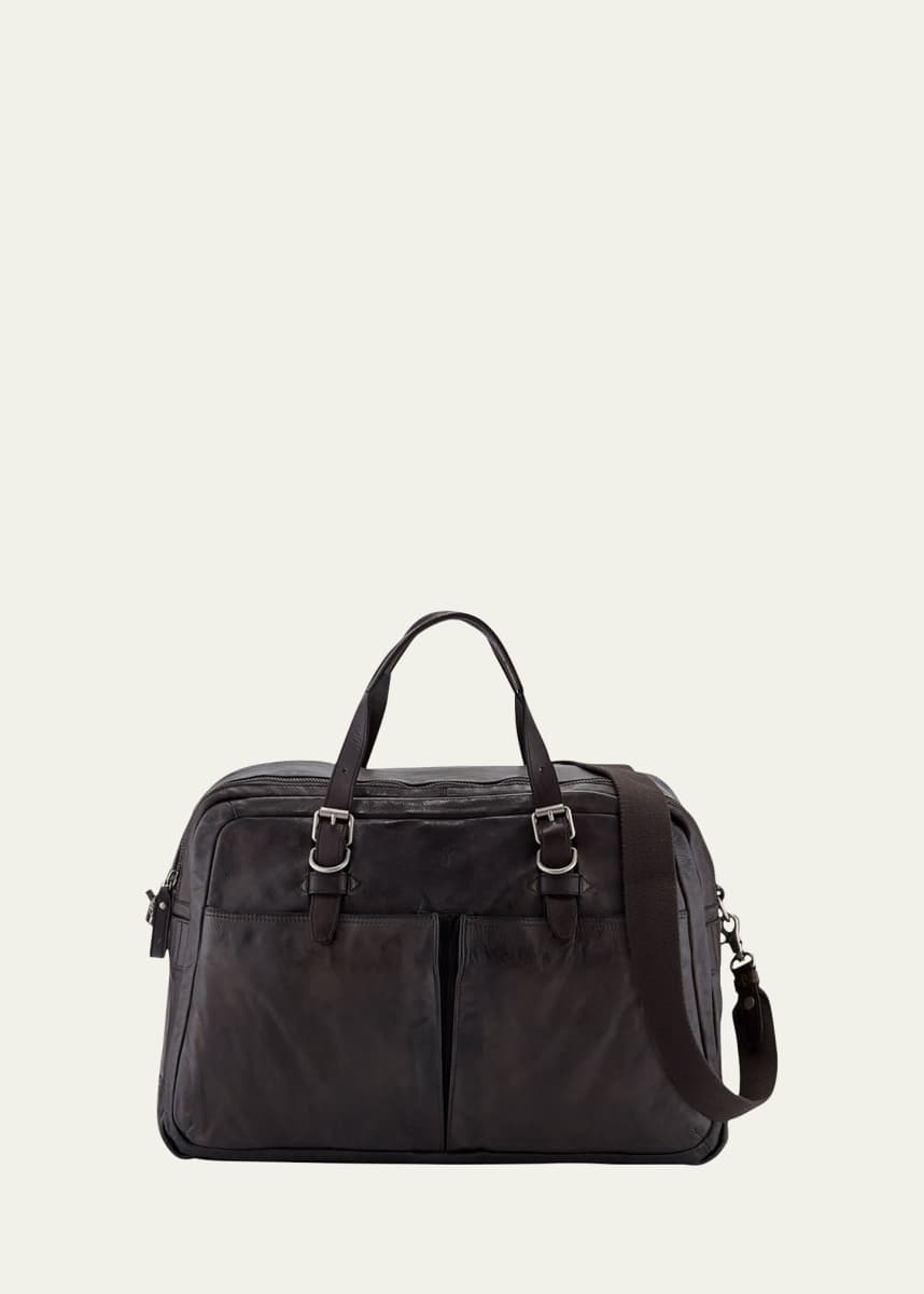 Frye leather weekender bag outlet