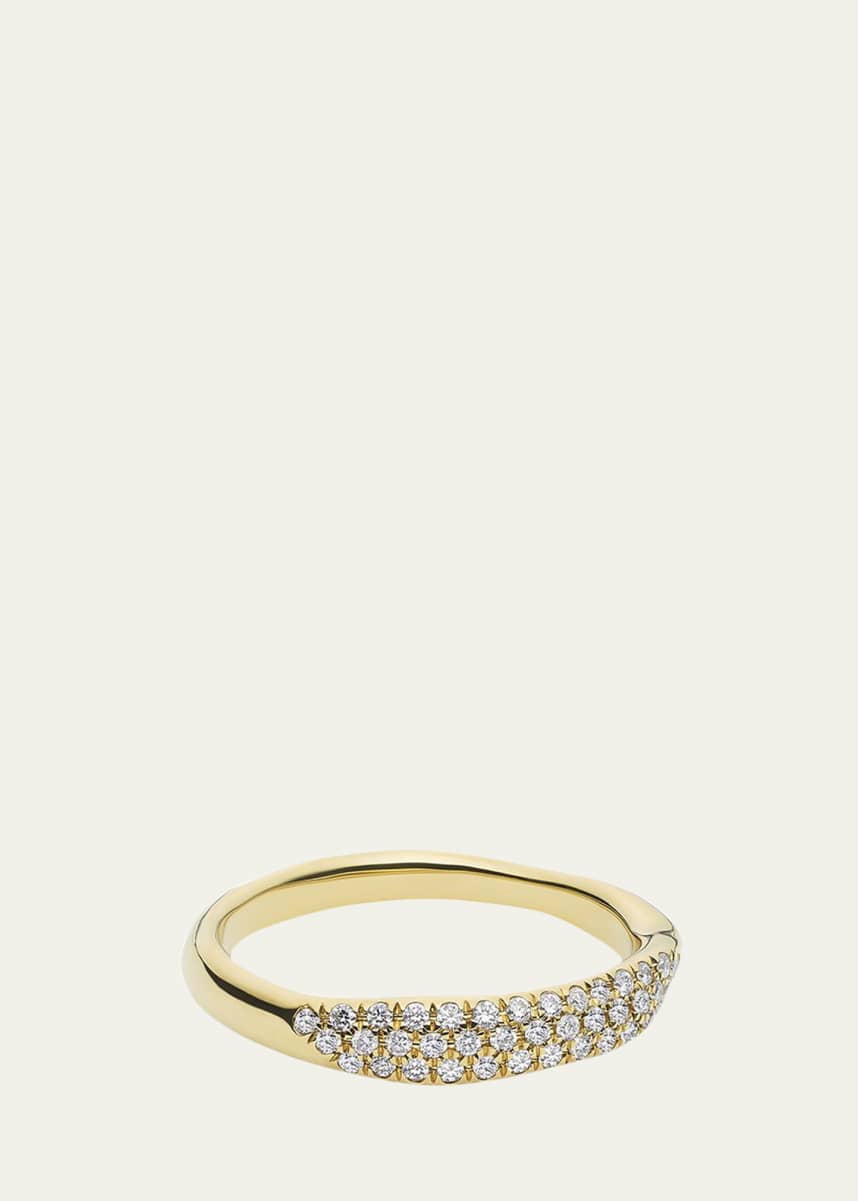 Ippolita Squiggle Band Ring in 18K Gold with Diamonds