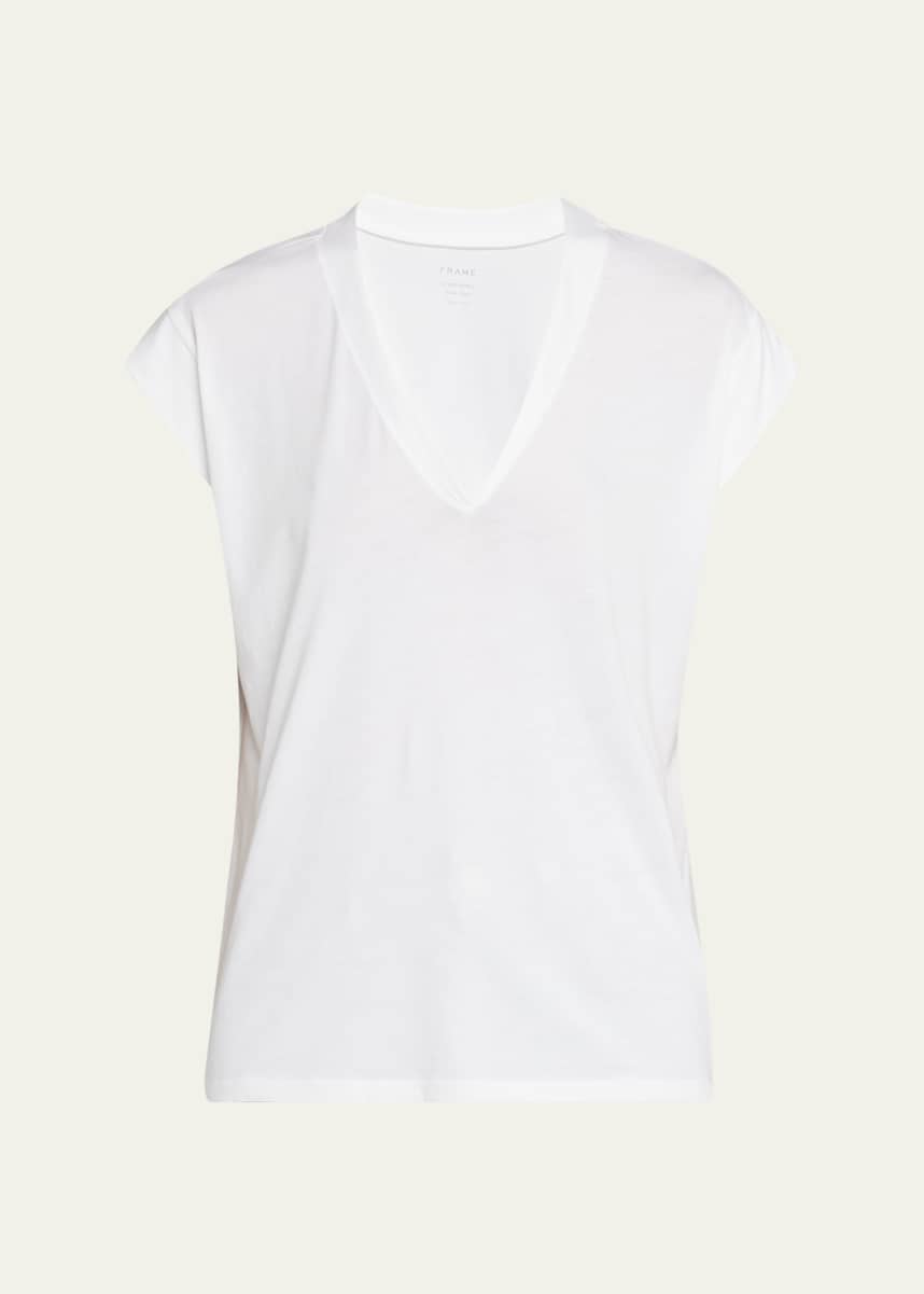 FRAME Le Mid Rise V-Neck Tee