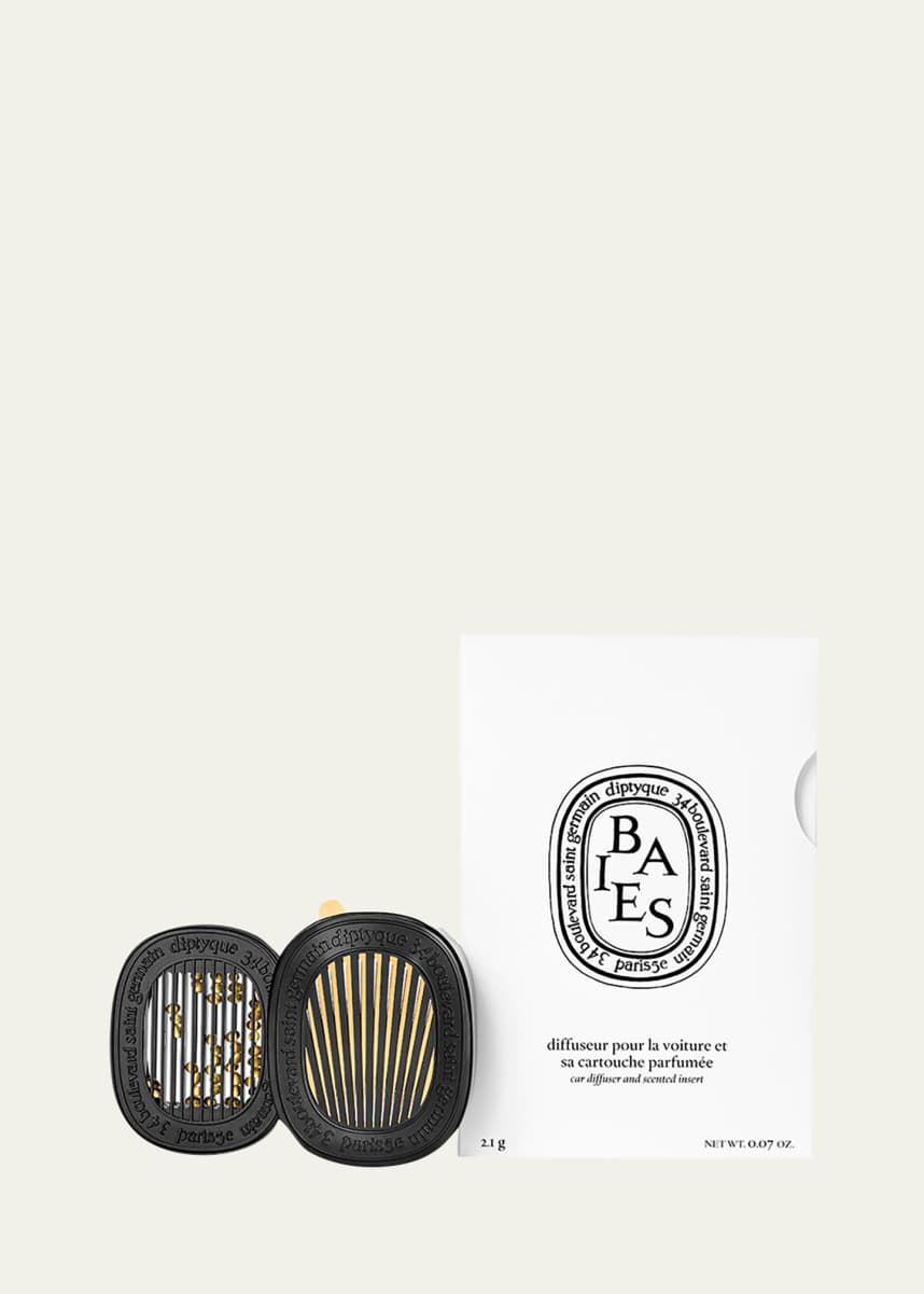 DIPTYQUE Baies (Berries) Car Fragrance Diffuser and Refill Insert Set, 0.07 oz.