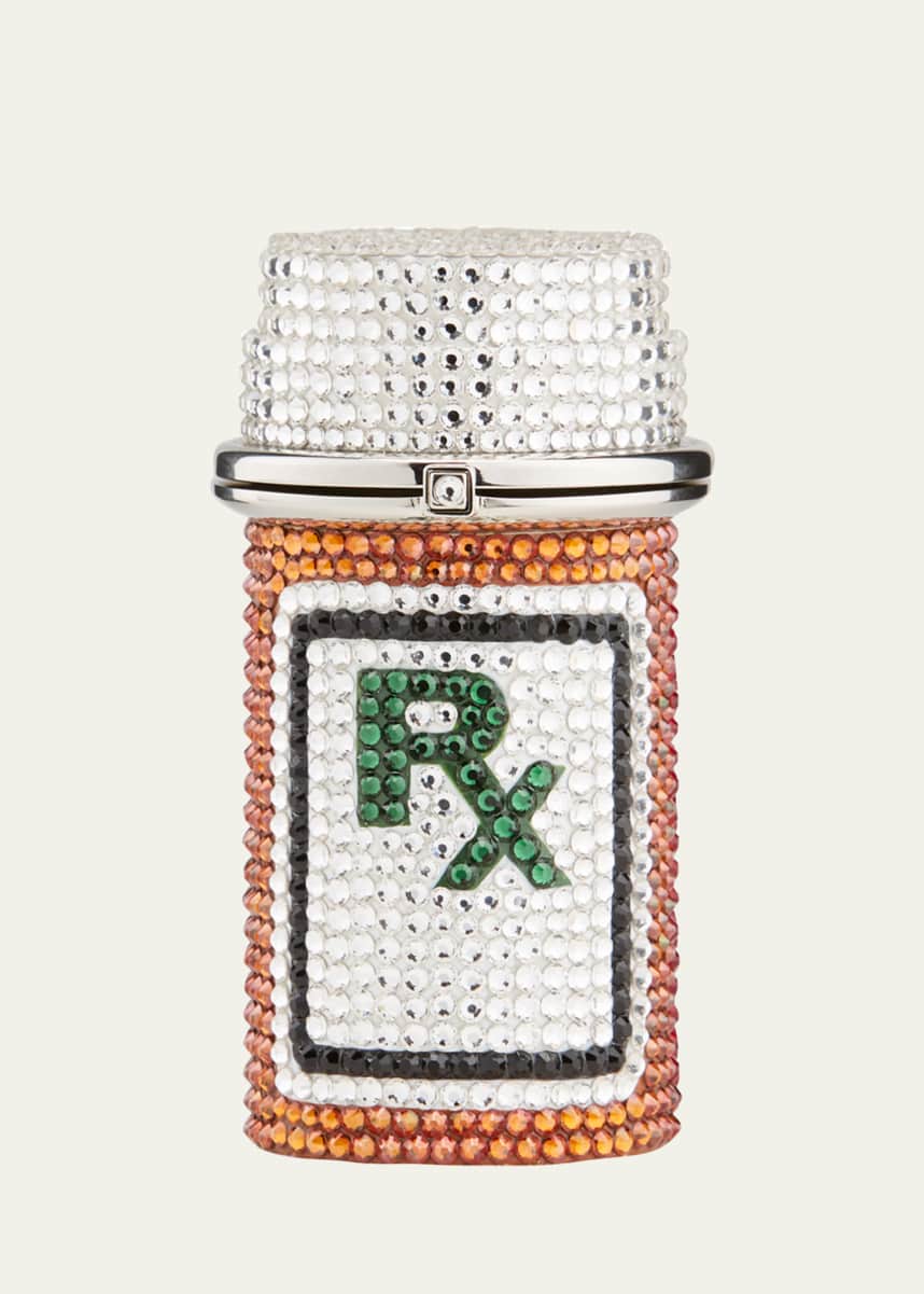 Judith Leiber Couture Prescription Bottle RX Crystal Pillbox