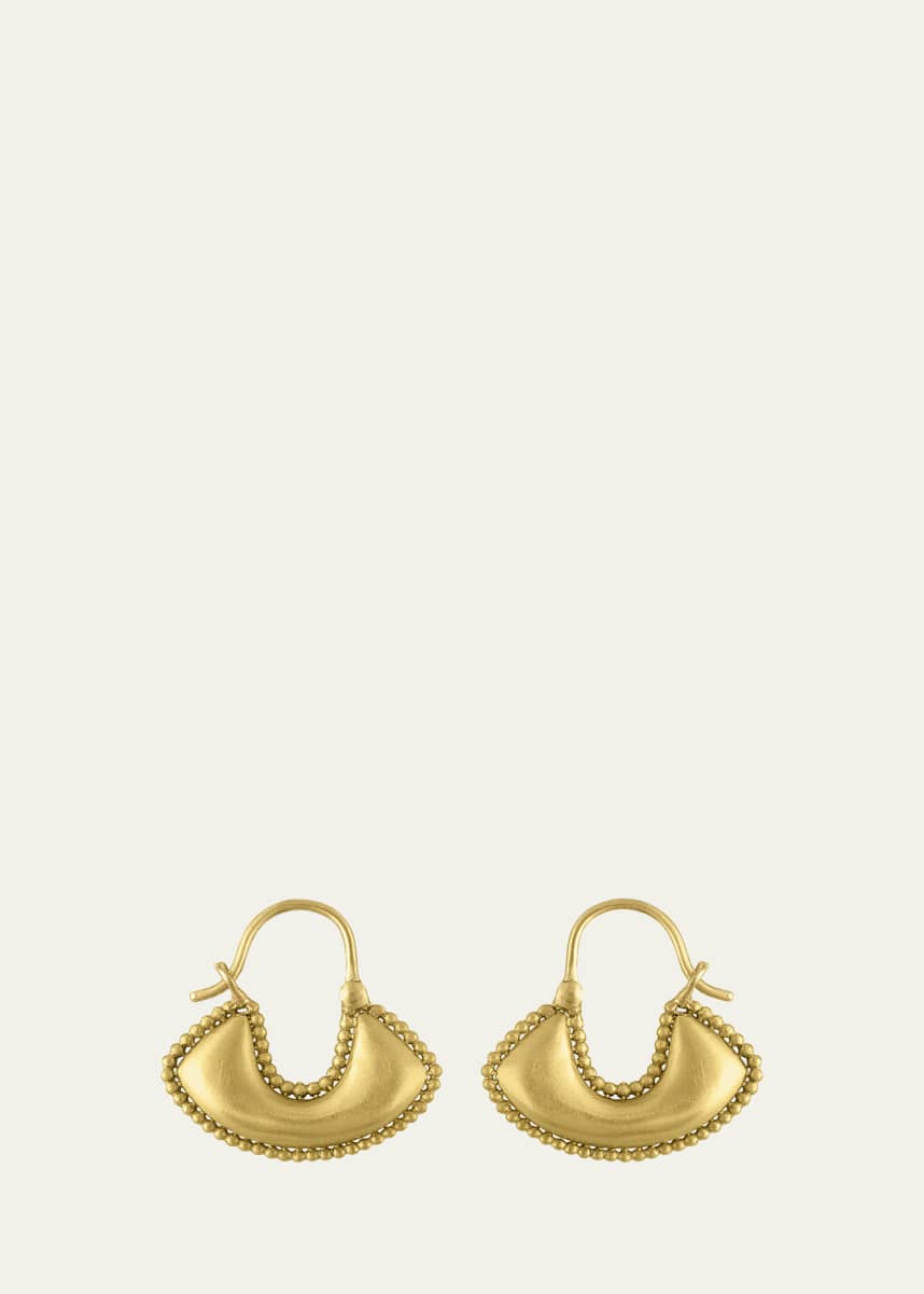 Prounis Jewelry Small Granulated Boat Shaped Earrings
