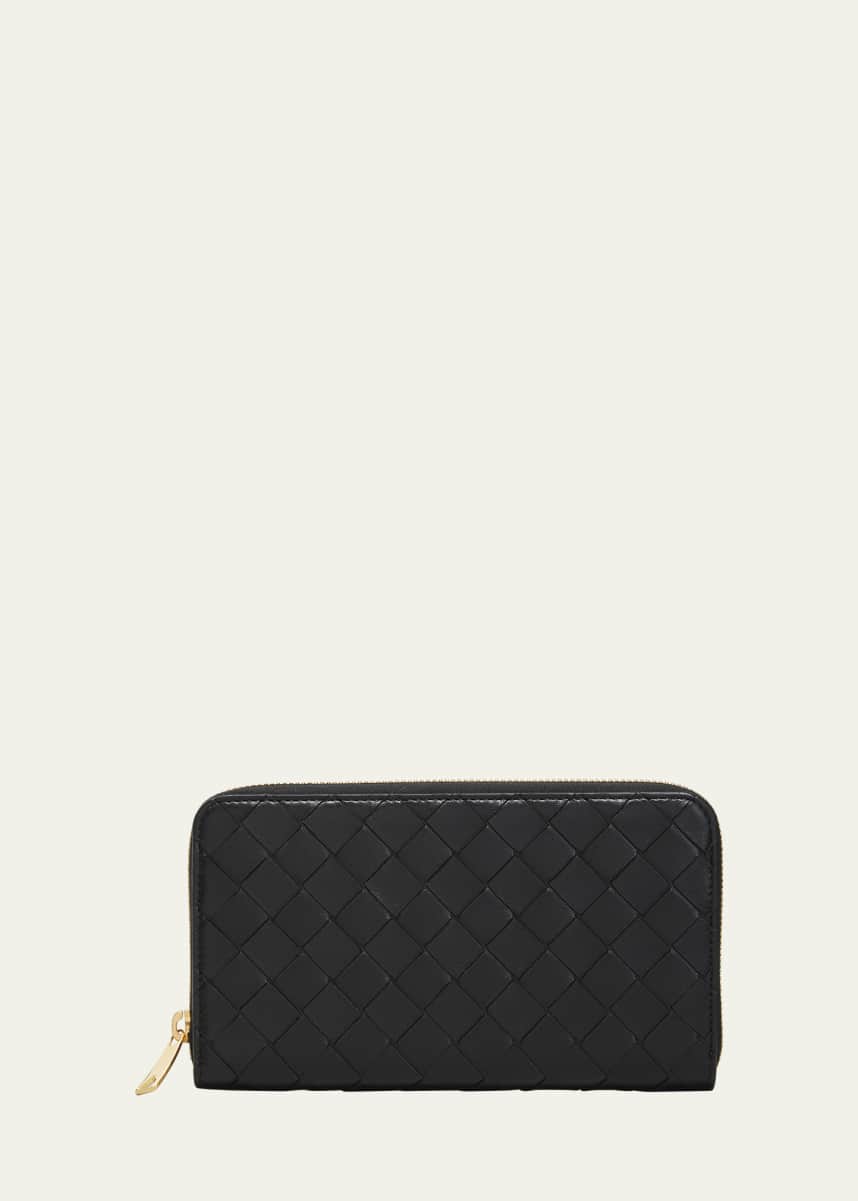 Bottega Veneta Intrecciato Zip-Around Wallet