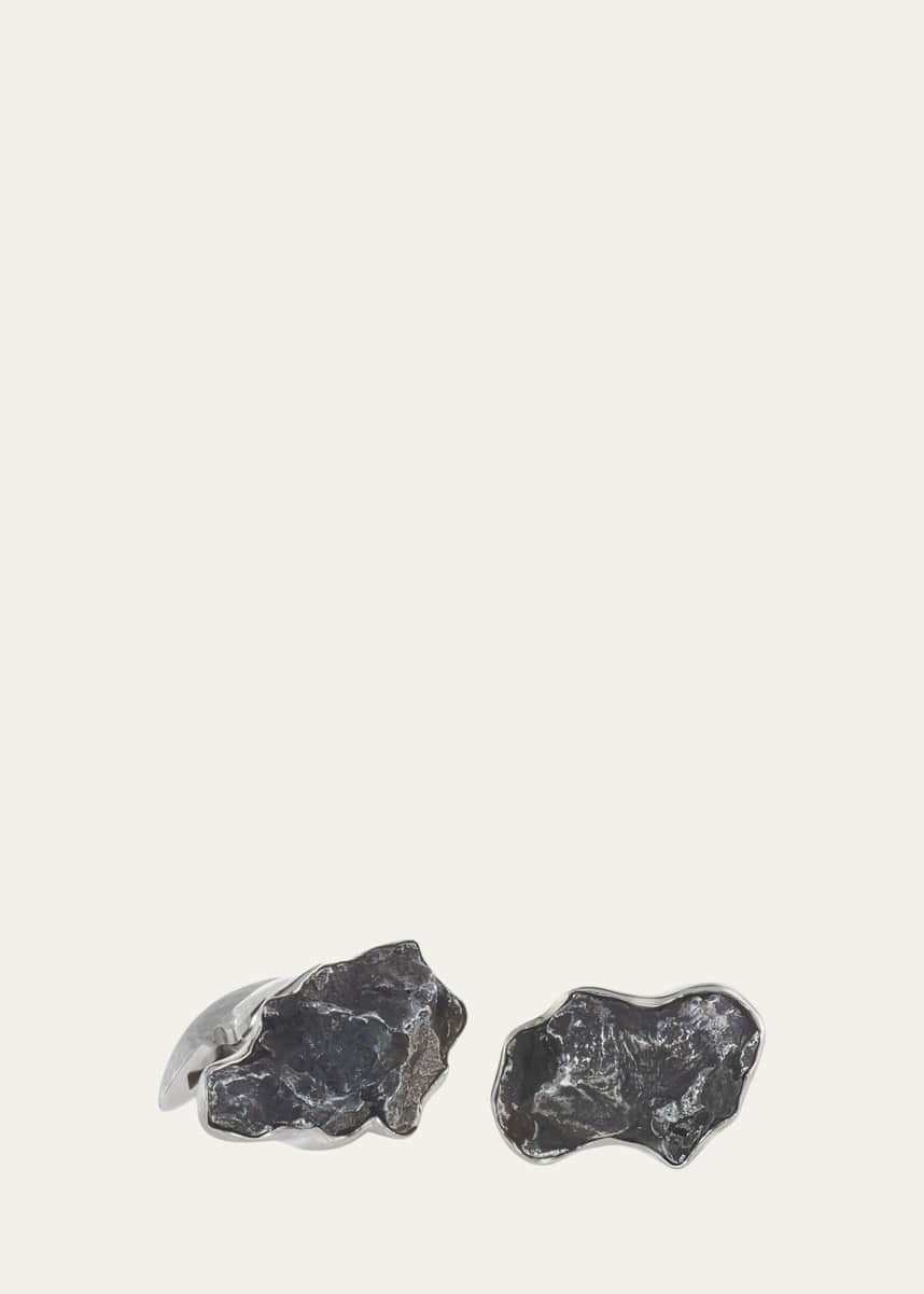 Jorge Adeler Men's Iron Meteorite 18k White Gold Cufflinks