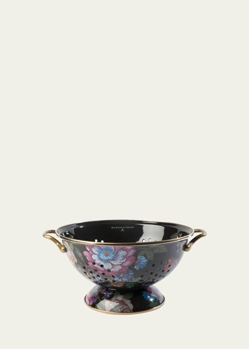 MacKenzie-Childs Flower Market Large Colander, Black
