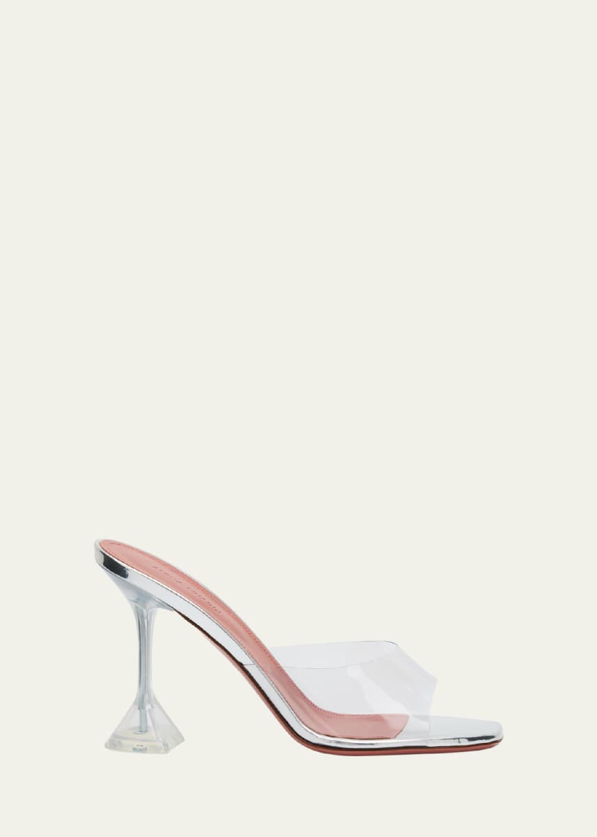 Amina Muaddi Lupita Glass Slide Sandals