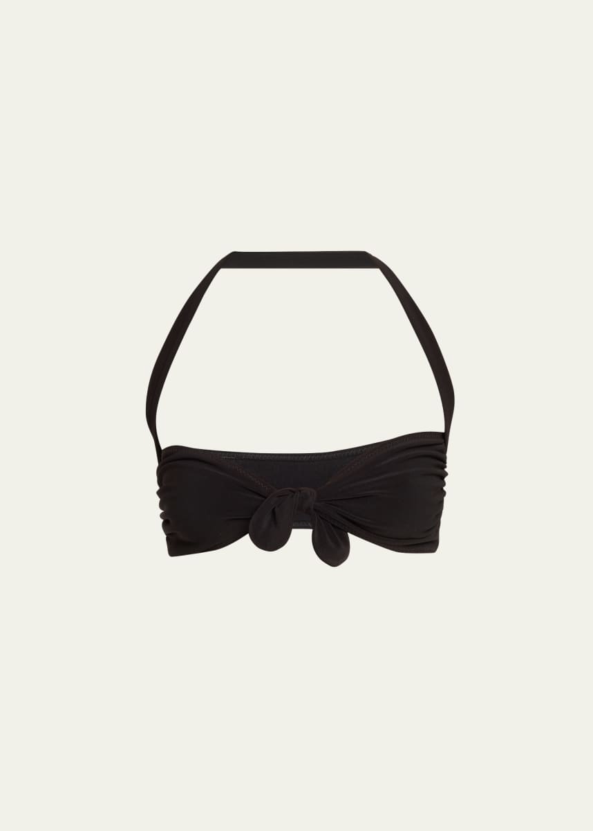 Norma Kamali Tie-Front Bra Bikini Top