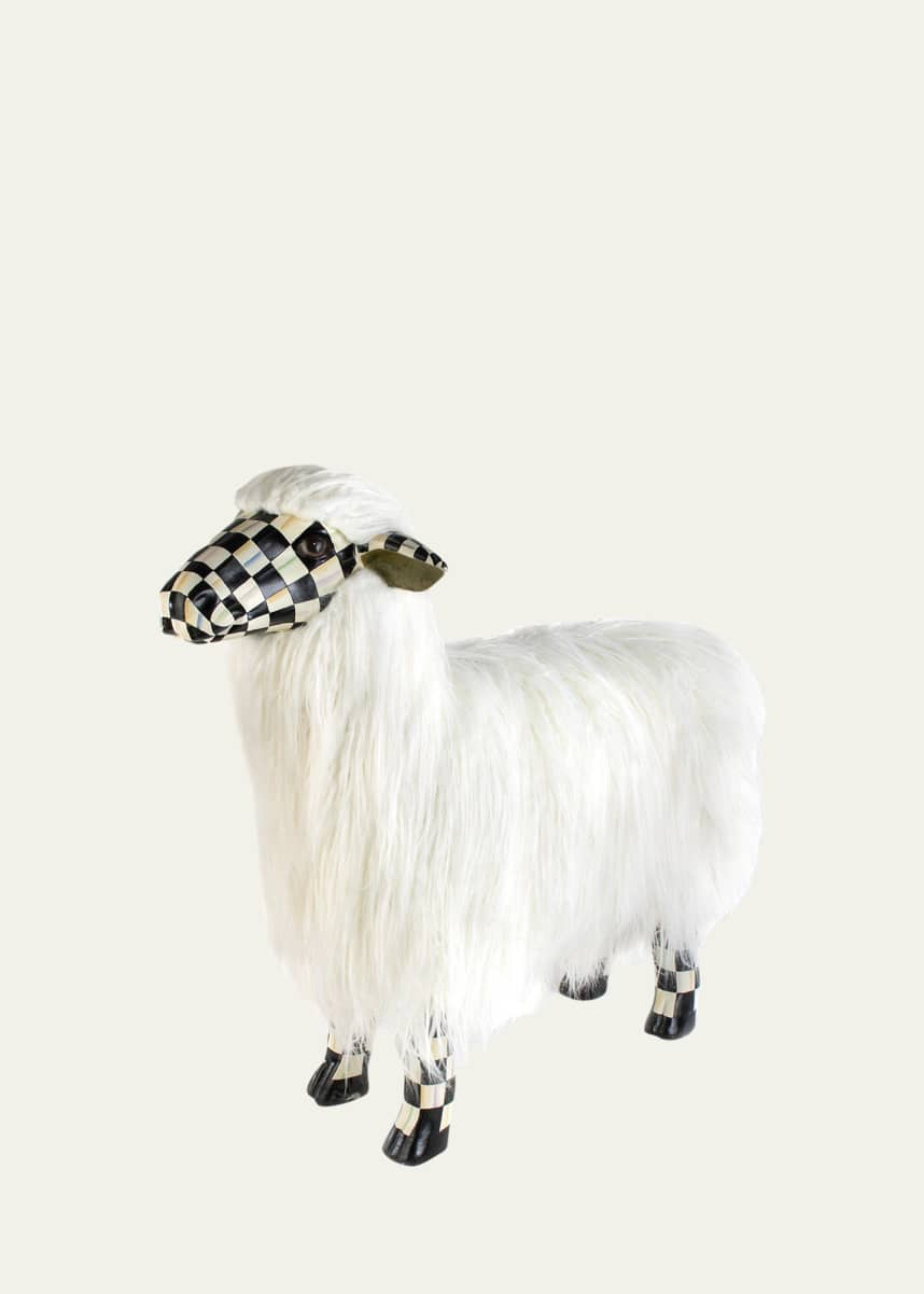 MacKenzie-Childs Courtly Check Large White Sheep