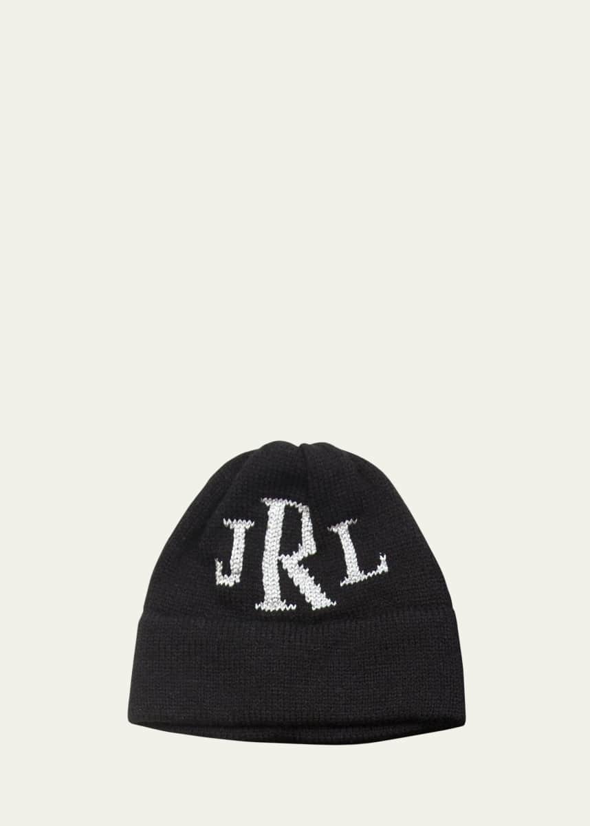 Butterscotch Blankees Kid's Metallic Classic Monogram Beanie Hat, Personalized