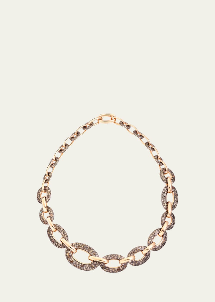 Pomellato Tango 18k Rose Gold Brown Diamond Collar