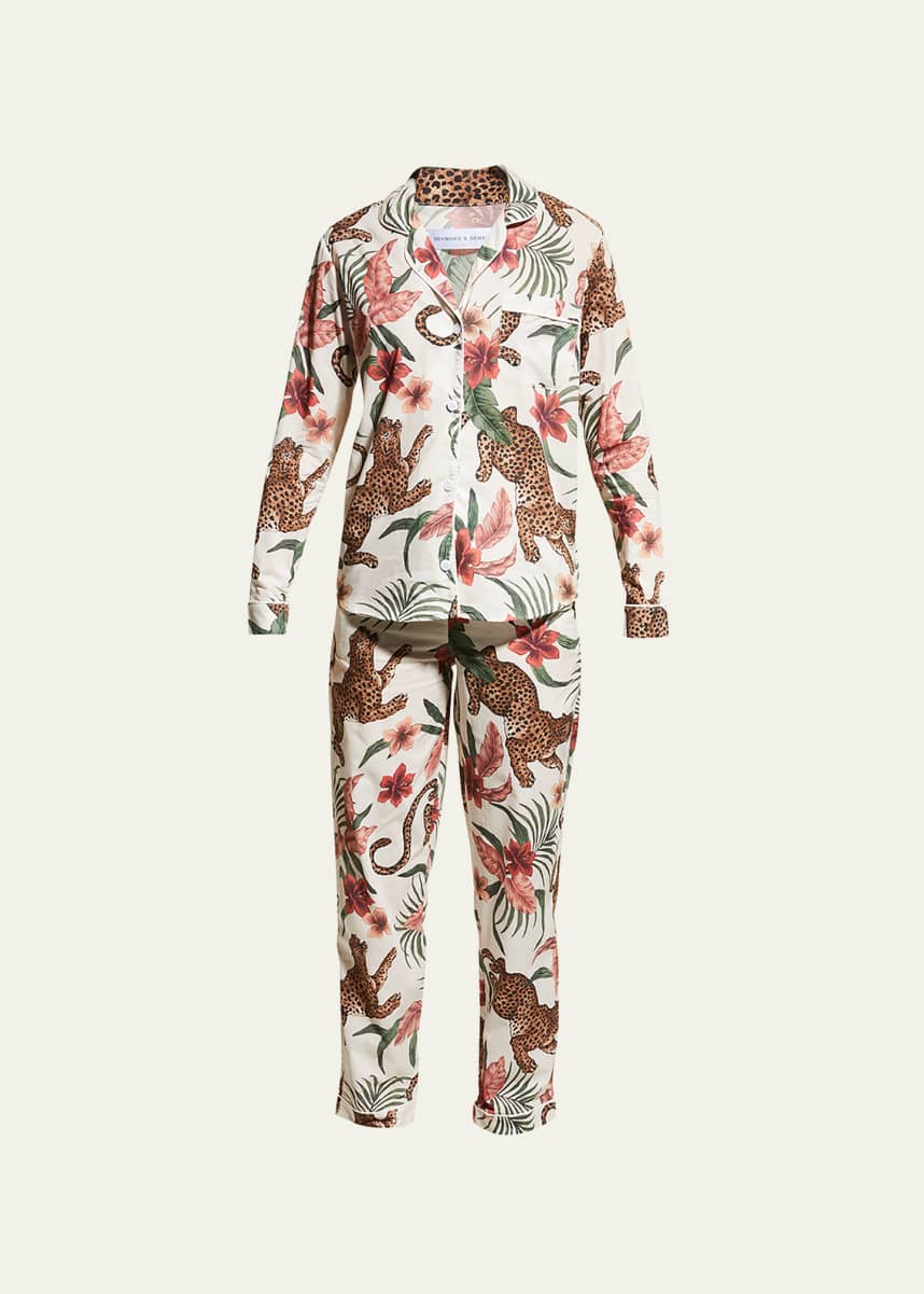 Desmond & Dempsey Soleia Cotton Long Pajama Set