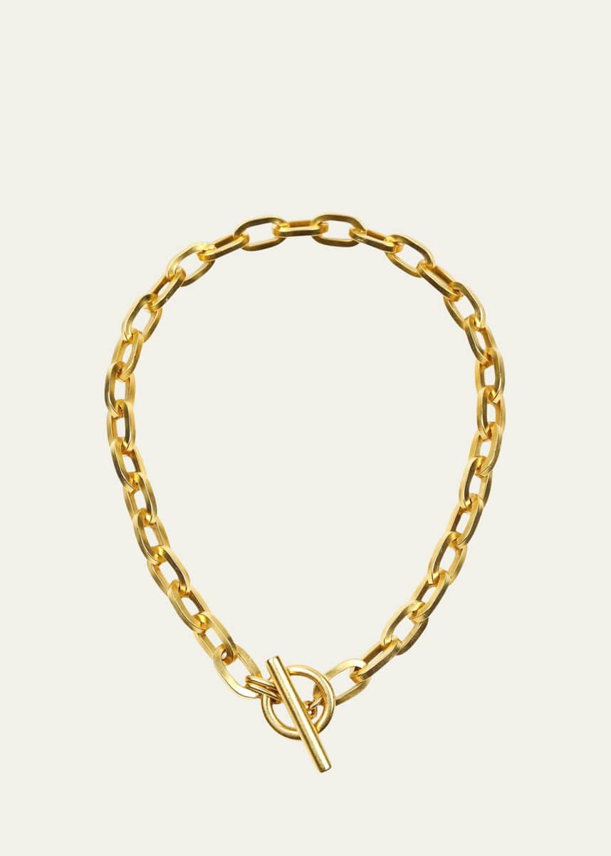 Ben-Amun 24k Gold Electroplate Oval Link Chain Necklace