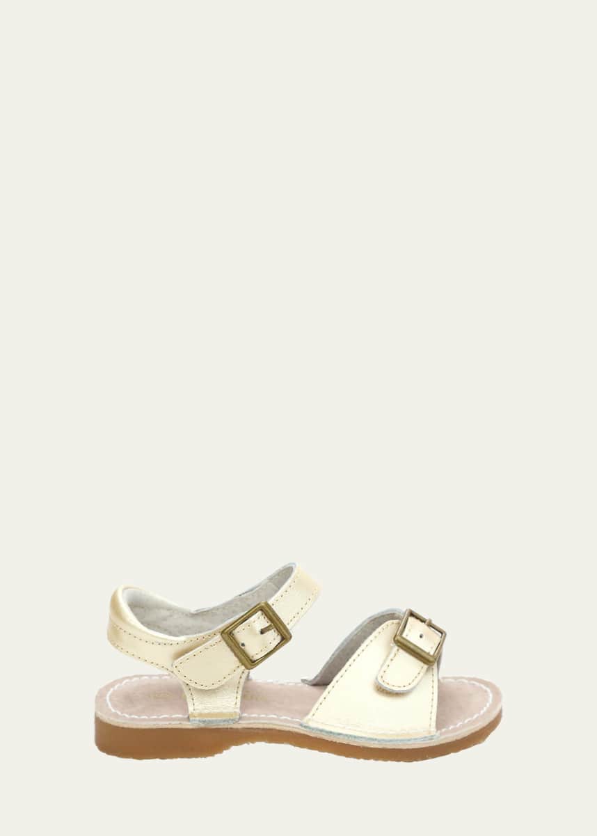 L'Amour Shoes Girl's Olivia Leather Buckle Sandals, Baby/Toddler/Kids